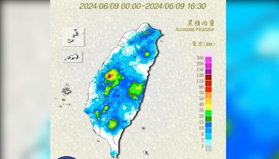 即時天氣／雷雨轟中台灣！累積雨量前6名在這縣市 草屯破百毫米