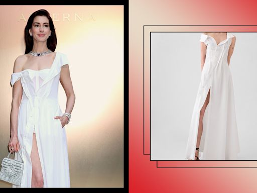 Gap Is Selling the Viral White Shirtdress Anne Hathaway Just Wore on the Red Carpet