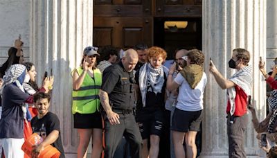 Princeton University students attempt sit-in at Clio Hall in support of Palestine