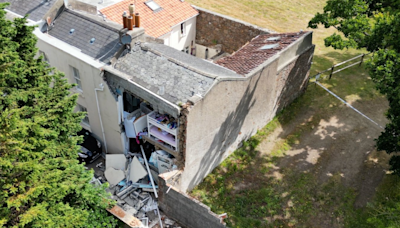 Four in hospital after house partially collapses