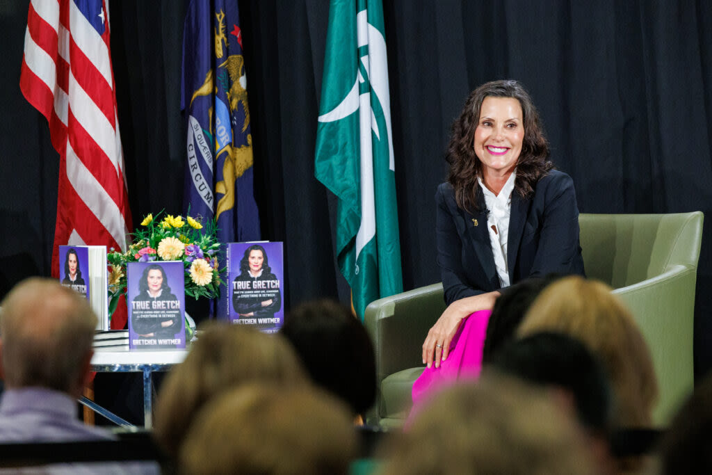 At MSU book tour event, Whitmer again says she has no plans to seek national office