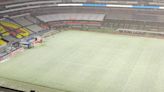Granizo cubre césped del Estadio Azteca previo a la final América vs Rayadas