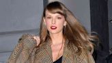 Taylor Swift Steps Out for Dinner at Paros Tribeca in Matching Tweed Coat and Mini Skirt