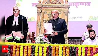 C P Radhakrishnan sworn in as Maharashtra Governor | Mumbai News - Times of India