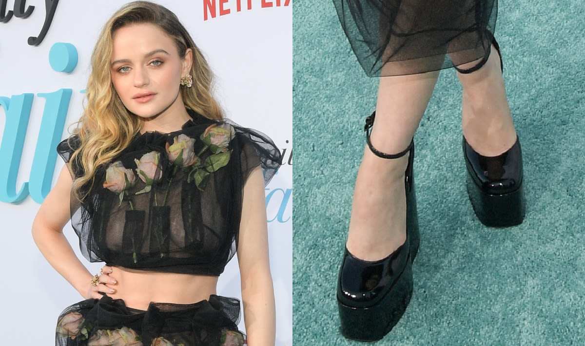 Joey King Slips Into Whimsical Sheer Look With Towering Platforms for ‘A Family Affair’ Premiere