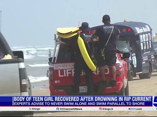 Experts advise not to swim alone after teen girl drowns at South Padre Island