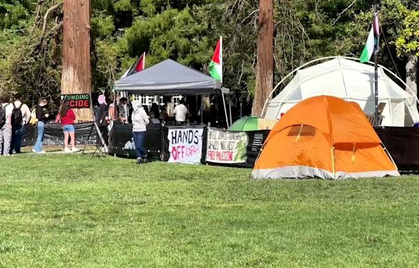 Nearly 2 dozen tents put up for pro-Palestinian protest at UC Davis