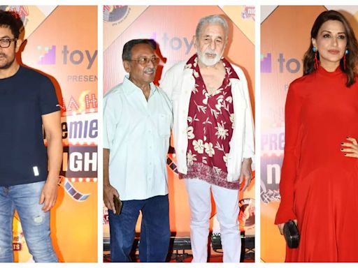 Aamir Khan, Sonali Bendre, Naseeruddin Shah, Mukesh Rishi and others grace the star-studded screening of 'Sarfarosh' - See photos - Times of India