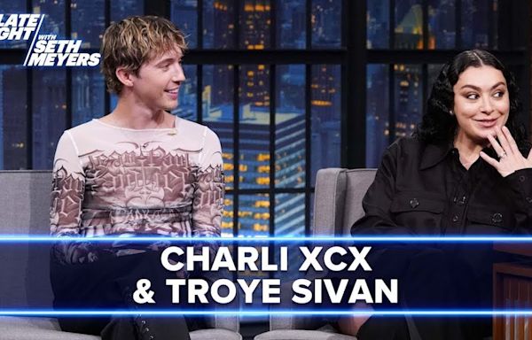 Charli XCX & Troye Sivan Talk About Turning Their Arena Tour Into A Rave On 'Seth Meyers': Watch