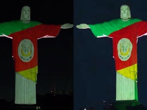 Projeção no Cristo Redentor homenageia Rio Grande do Sul