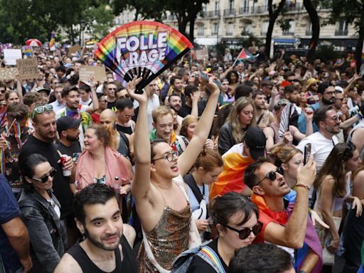 Tens of thousands rally against transphobia at Paris Pride March