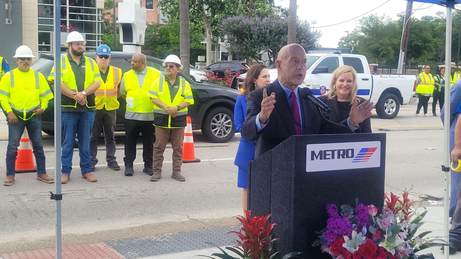 City of Houston, METRO break ground on improvement project that will stretch six miles on Westheimer | Houston Public Media