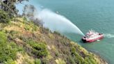 Fire on Yerba Buena Island forces lane closures on Bay Bridge
