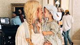 Rumer Willis poses on set with daughter Louetta Isley