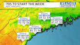 Warm, sunny weather to kick off the week in Maine