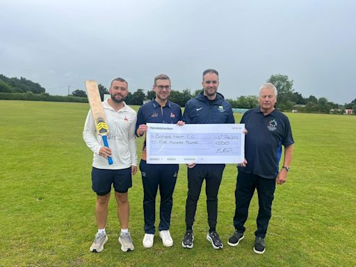 Cricket club is bowled over by generous Salop Leisure donation