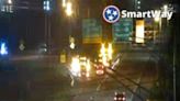 I-24 East reopens at I-65 interchange after tractor trailer hauling powdered eggs overturned