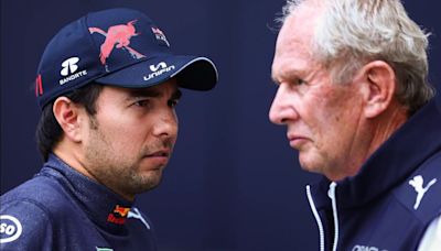 Helmut Marko rompe el silencio sobre el choque que casi provoca Checo Pérez en el Gran Premio de Miami