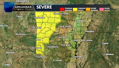 TORNADO WATCH issued for parts of Arkansas until 10 pm