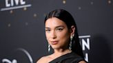 Dua Lipa Wore a One-Shoulder Gown With Opera Gloves and the Most Dramatic Train