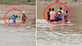 ON CAM | Katni Villagers Cross Swollen Mahanadi River Carrying Bikes & Bicycles In Order To Cut Short 15-Km Journey...