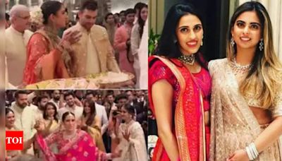 Isha Ambani and Shloka Mehta steal the show with joyous 'Kudi Nu Nachne De' dance at Radhika Merchant's vidaai - video inside | Hindi Movie News - Times of India