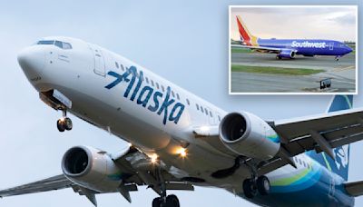 Alaska Airlines flight blows out tires while aborting takeoff to avoid tarmac collision with Southwest plane