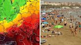 Horror weather maps turn dark red as 40C to hit holiday hotspots in days