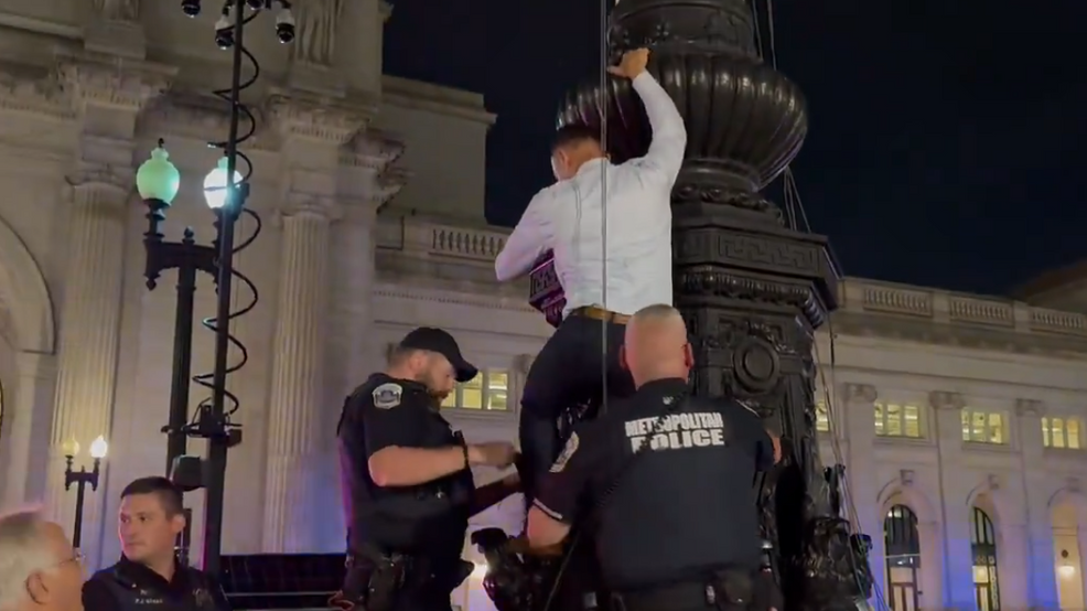 House Republicans replace US flags burned by anti-Israel protesters in DC