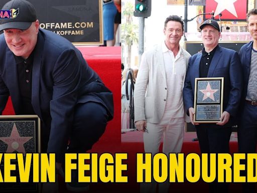 Ryan Reynolds, Hugh Jackman Honour Marvel President Kevin Feige At Hollywood Walk Of Fame Ceremony - News18