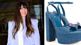 Alison Brie Goes Barbie Blue in Denim Larroudé Sandals for ‘Watch What Happens Live With Andy Cohen’