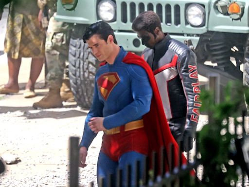 New Superman movie leak gives us a better look at the Man of Steel's costume and first images of fellow hero Mr. Terrific