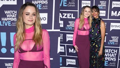 ...King Puts Sheer Spin on the Peekaboo Bra Layering Trend in Pink Look for ‘What What Happens Live’ Alongside Rashida Jones...