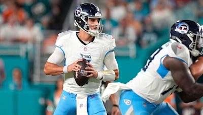 Titans QB Mason Rudolph steps in for Will Levis in win over Dolphins