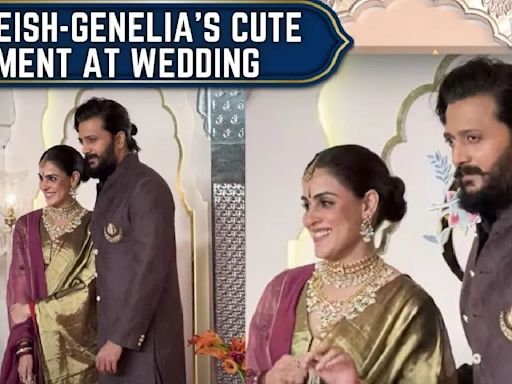 Riteish Deshmukh and Genelia D'souza appear adorable at Anant-Radhika's wedding