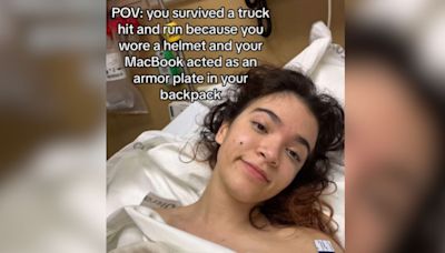 Woman Survives Hit-And-Run Thanks To Her Helmet & An Unlikely Piece Of "Armor"