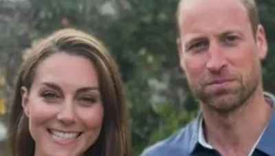 William rocks a beard in video message with Kate as Olympics come to end