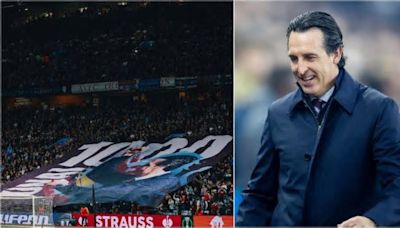 Unai Emery cumple 1000 partidos como entrenador: el Aston Villa le homenajeó con un tifo antes del partido