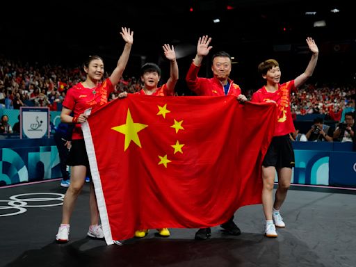 China earns a 300th Olympic gold medal with women's team victory in table tennis at Paris Games