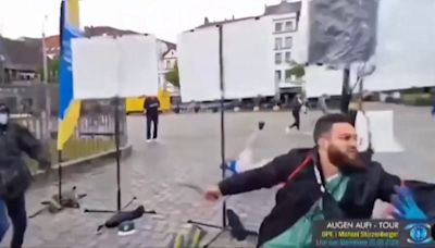 Anti-Islam activist stabbed in Germany attack caught on video