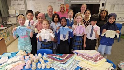 Bewsey pupils' heart-warming project to keep newborn babies cosy and warm