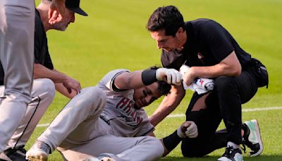 Diamondbacks catcher Gabriel Moreno leaves game against Guardians with left groin injury