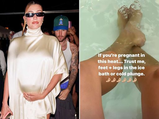 Pregnant Hailey Bieber Dips Her Feet in ‘Ice Bath’ to Cool Down from the Summer Heat: ‘Trust Me’