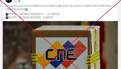 CNE no divulgó resultados en Australia antes del cierre de mesas electorales en Venezuela en 2024