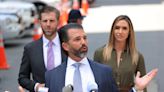 Donald Trump's family heckled outside courtroom