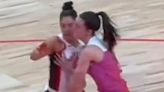 Fans mock Kelsey Plum for 'getting cooked' by Caitlin Clark