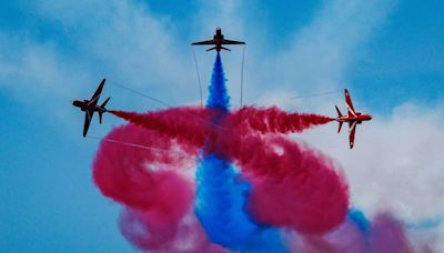 Red Arrows flight route map and where you will be able to see them over Greater Manchester on Saturday