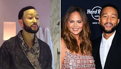 John Legend Sheds Tears While Wearing Gold Mask After Photo Shoot Evades Him. Says Chrissy Teigen: 'Poor John'