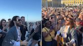 Jared Leto faz show improvisado no meio da rua, em Portugal, e atrai multidão; veja vídeo