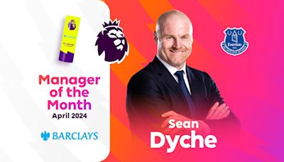 Dyche named Barclays Manager of the Month